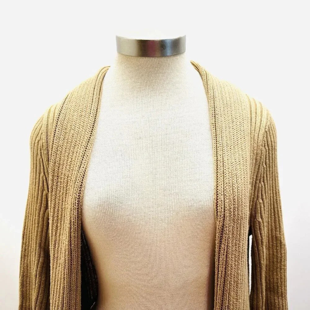MERONA Women Long Sleeve Open Front Brown Casual Cardigan Sweater Size Small - Picture 2 of 15